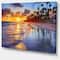 Designart - Beach Side Resort With Palm Trees - Seashore Canvas Art Print